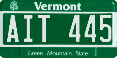 VT license plate AIT445