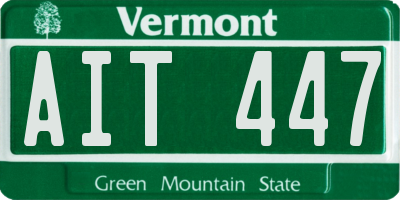 VT license plate AIT447
