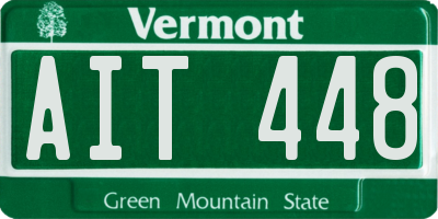 VT license plate AIT448