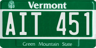 VT license plate AIT451