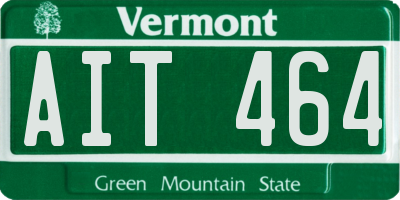 VT license plate AIT464