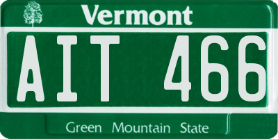 VT license plate AIT466