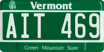 VT license plate AIT469