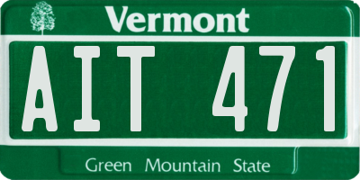 VT license plate AIT471