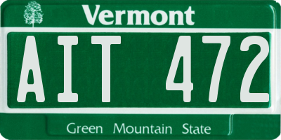 VT license plate AIT472