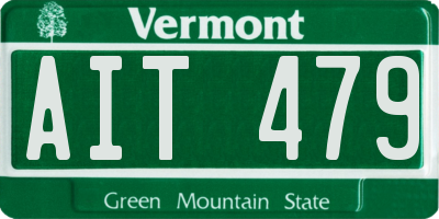 VT license plate AIT479