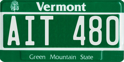 VT license plate AIT480