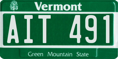 VT license plate AIT491