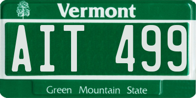 VT license plate AIT499