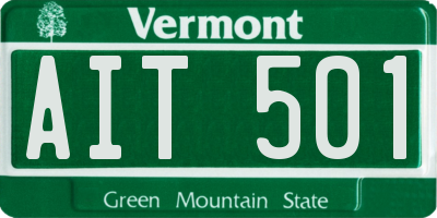 VT license plate AIT501