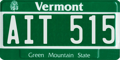 VT license plate AIT515