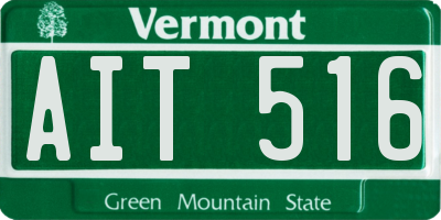 VT license plate AIT516