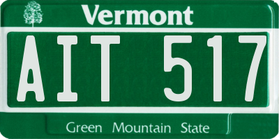 VT license plate AIT517