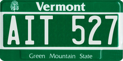 VT license plate AIT527