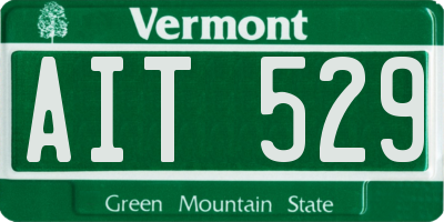 VT license plate AIT529