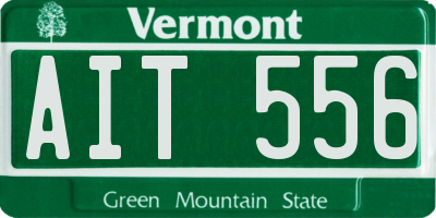 VT license plate AIT556
