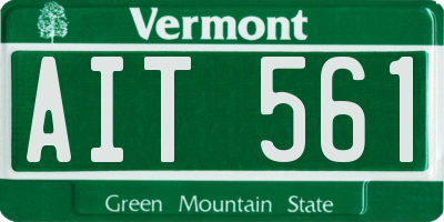 VT license plate AIT561