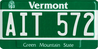 VT license plate AIT572