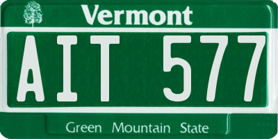 VT license plate AIT577