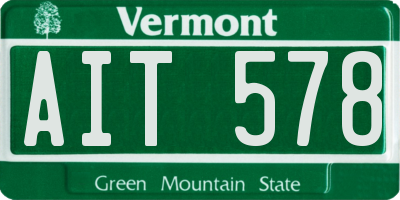 VT license plate AIT578