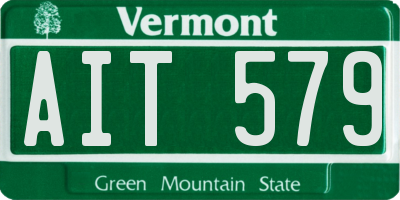 VT license plate AIT579