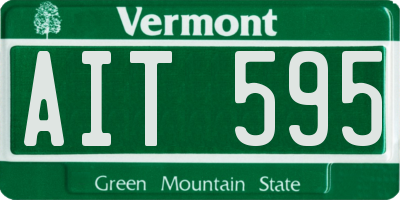 VT license plate AIT595