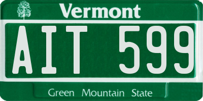 VT license plate AIT599