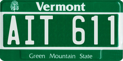VT license plate AIT611