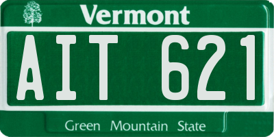 VT license plate AIT621
