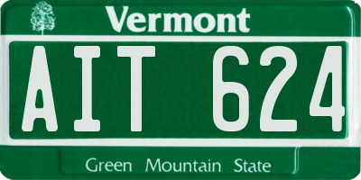 VT license plate AIT624