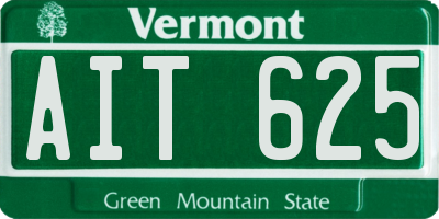 VT license plate AIT625