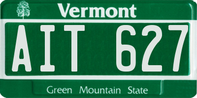VT license plate AIT627