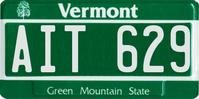 VT license plate AIT629