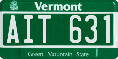 VT license plate AIT631