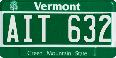 VT license plate AIT632