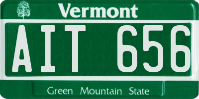 VT license plate AIT656