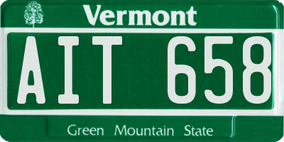 VT license plate AIT658
