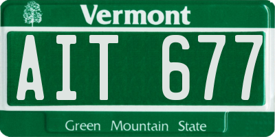 VT license plate AIT677
