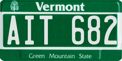 VT license plate AIT682