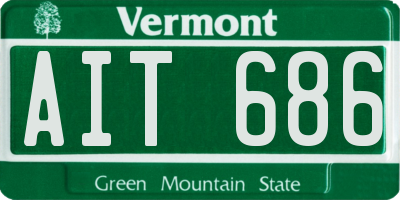 VT license plate AIT686