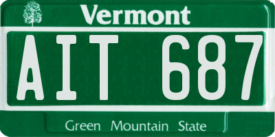 VT license plate AIT687