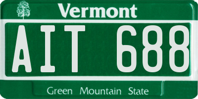 VT license plate AIT688