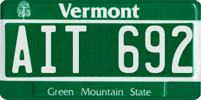 VT license plate AIT692