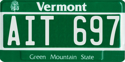 VT license plate AIT697