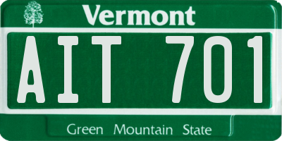 VT license plate AIT701