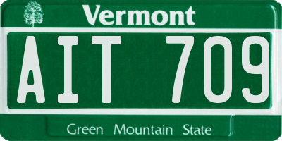 VT license plate AIT709