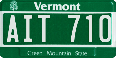 VT license plate AIT710