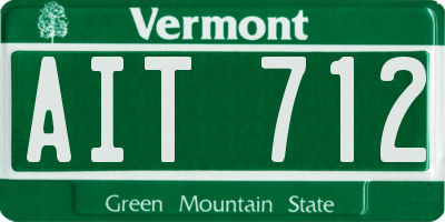VT license plate AIT712