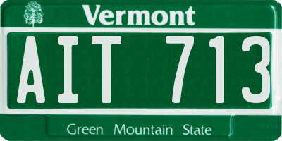 VT license plate AIT713