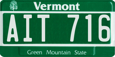 VT license plate AIT716